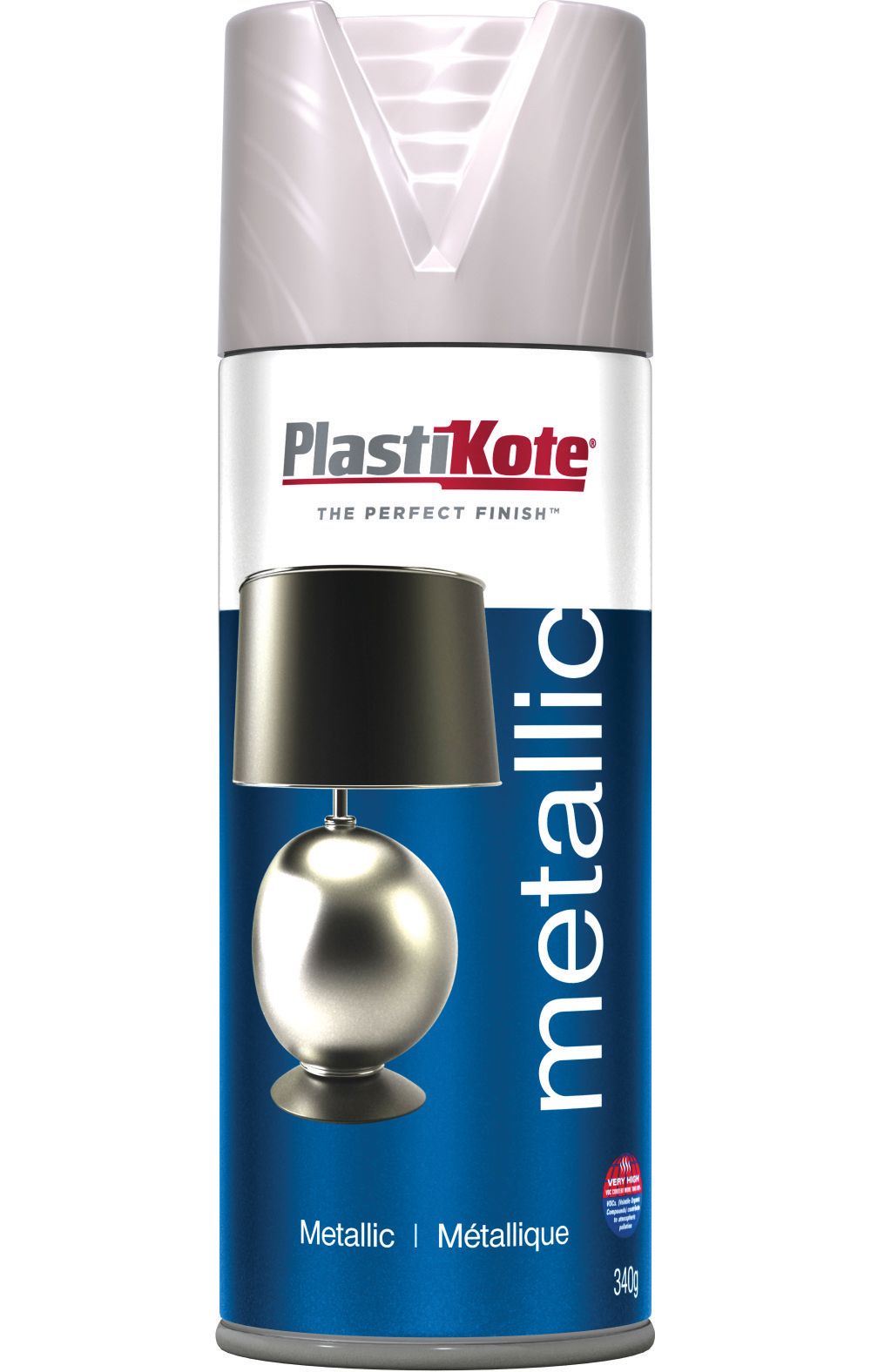 Plastikote Metallic Spray Paint - Brushed Nickel - 400ml