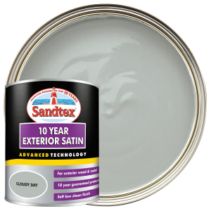 Sandtex 10 Year Exterior Satin Paint - Cloudy Day - 750ml