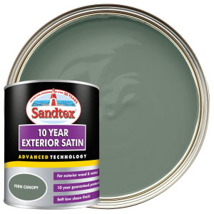 Sandtex 10 Year Exterior Satin Paint - Fern Canopy - 750ml