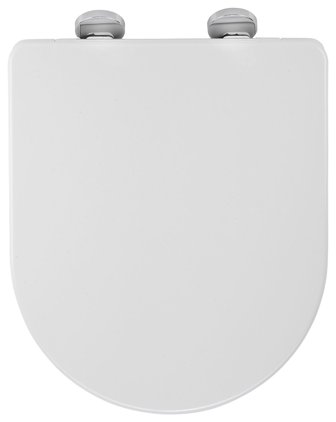 Croydex Eyre Flexi-Fix D Shaped Soft Close Toilet Seat - White