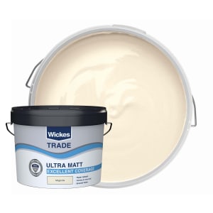 Wickes Trade Ultra Matt Emulsion Paint - Magnolia - 10L