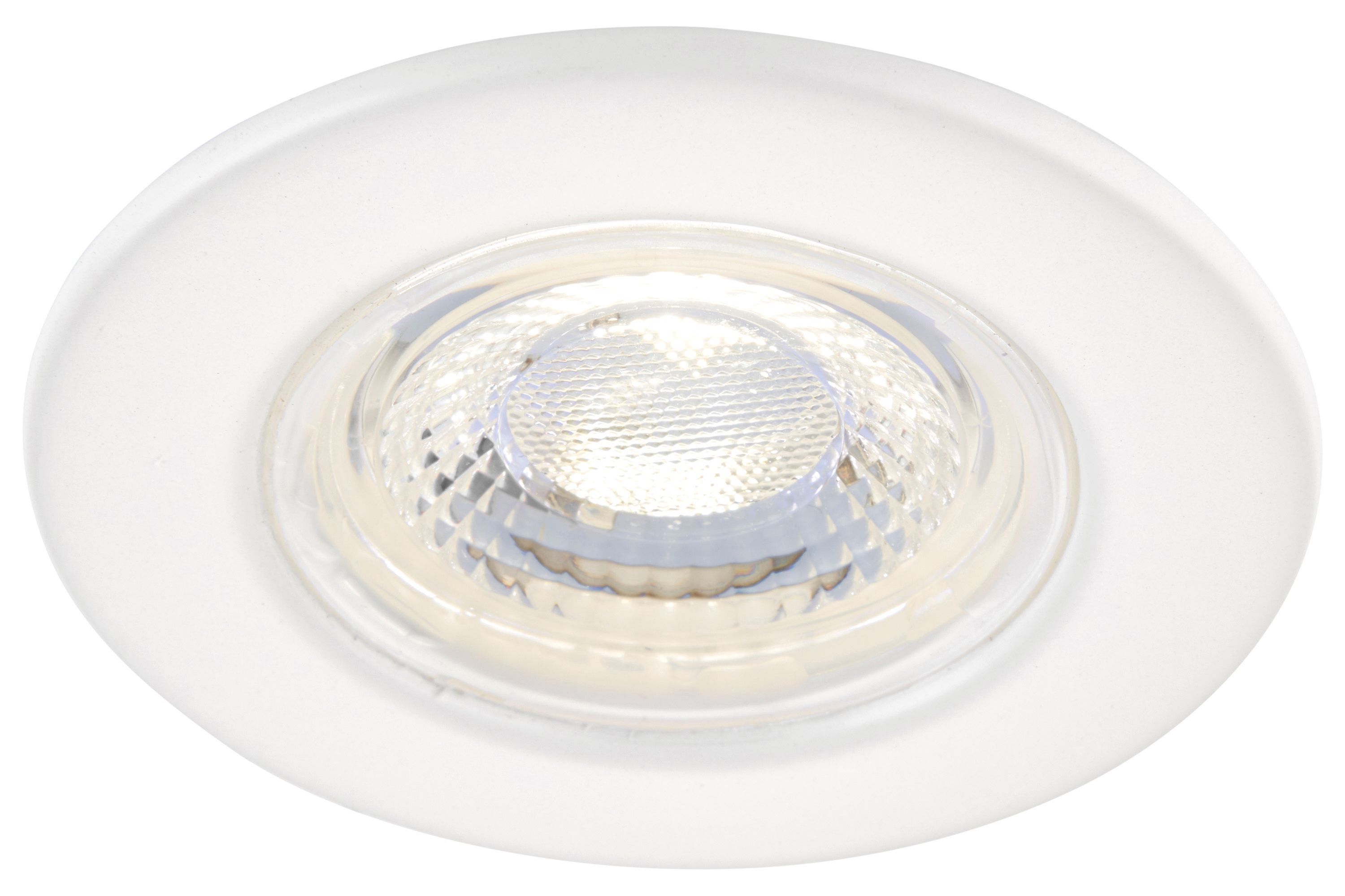Saxby Integrated LED Fire Rated IP65 Fixed Matt White Downlight