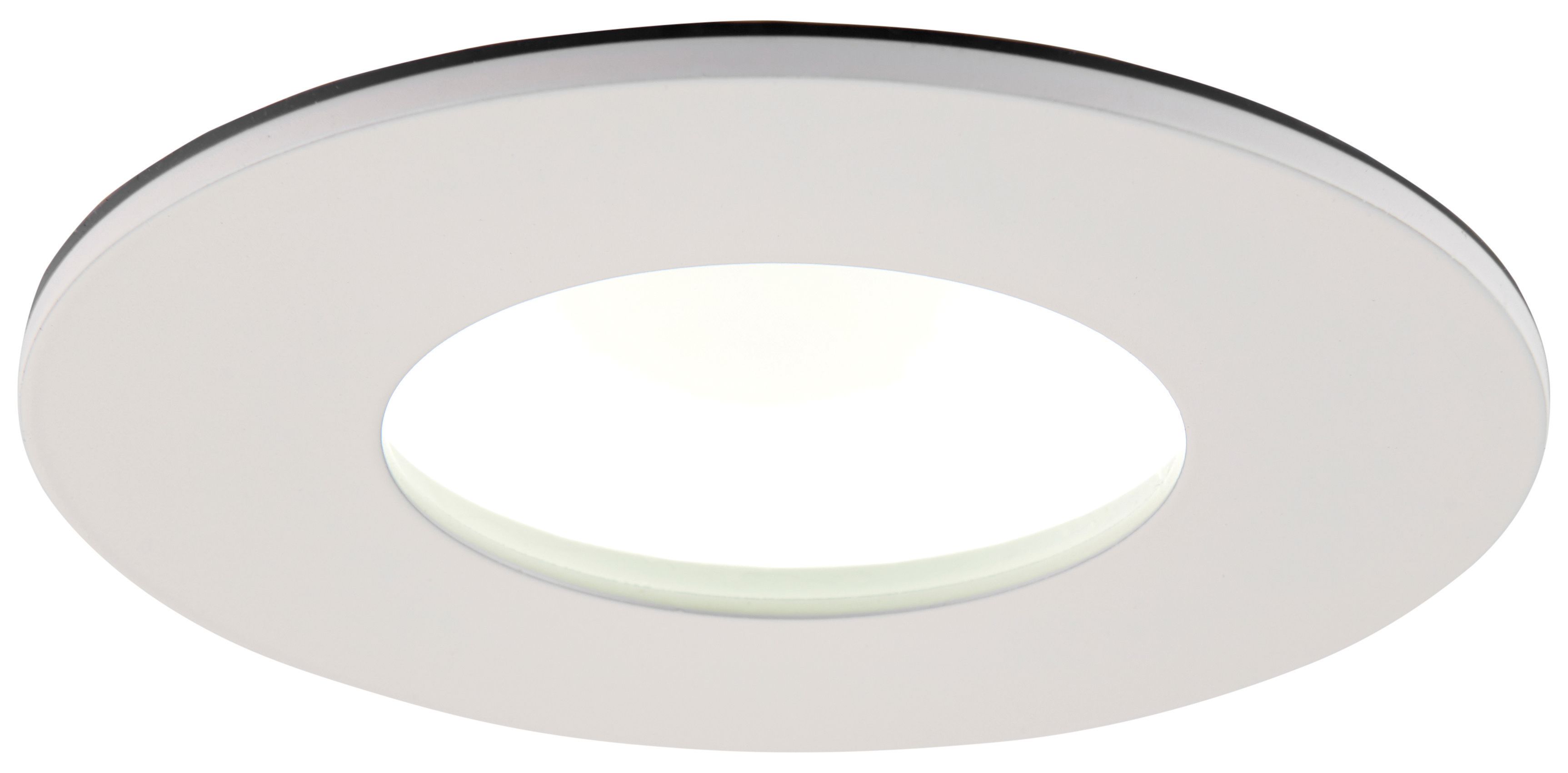 Saxby Orbital Plus Anti Glare IP65 Matt White Cool White Downlight