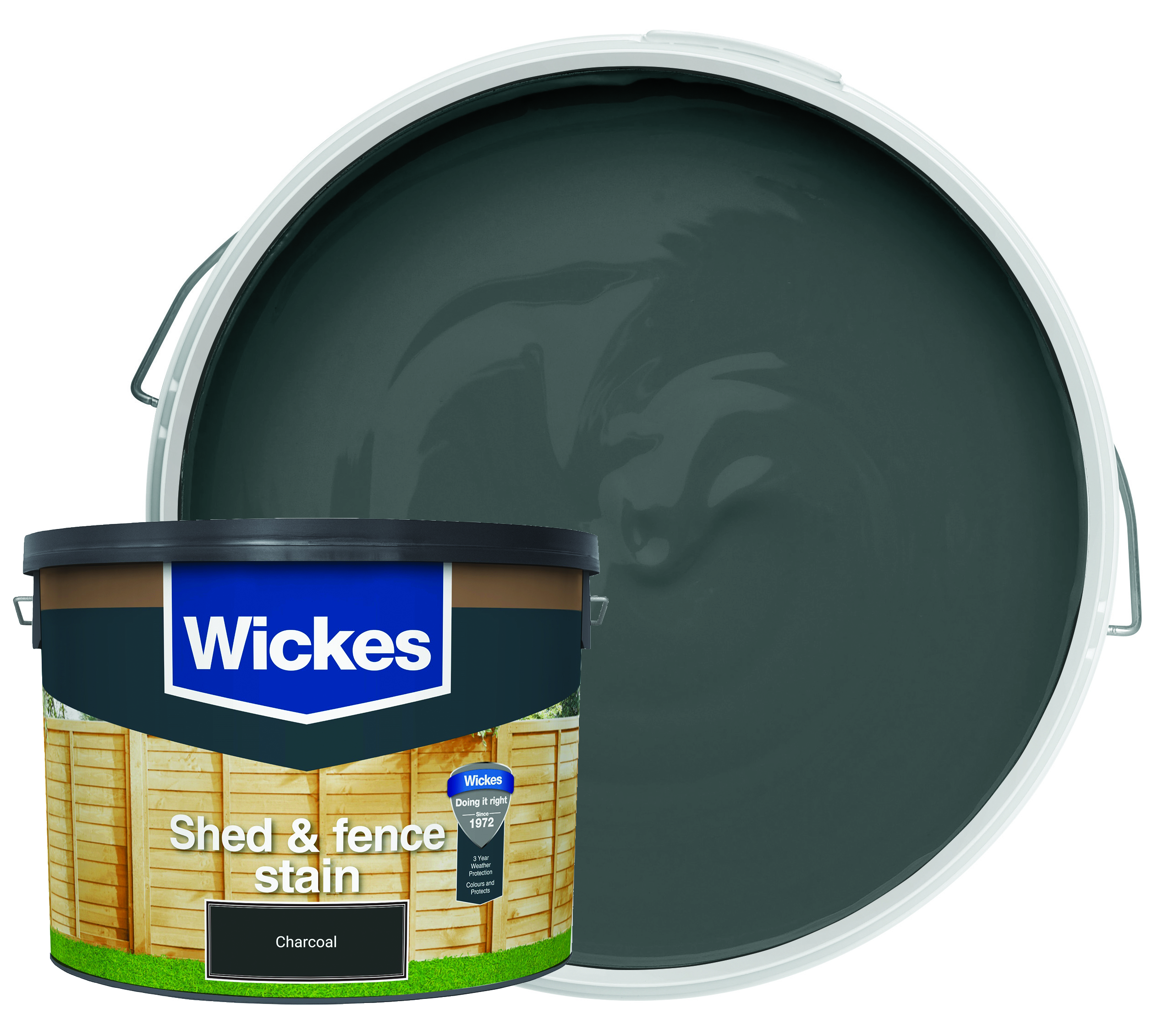 Wickes Shed & Fence Timbercare Charcoal 9L