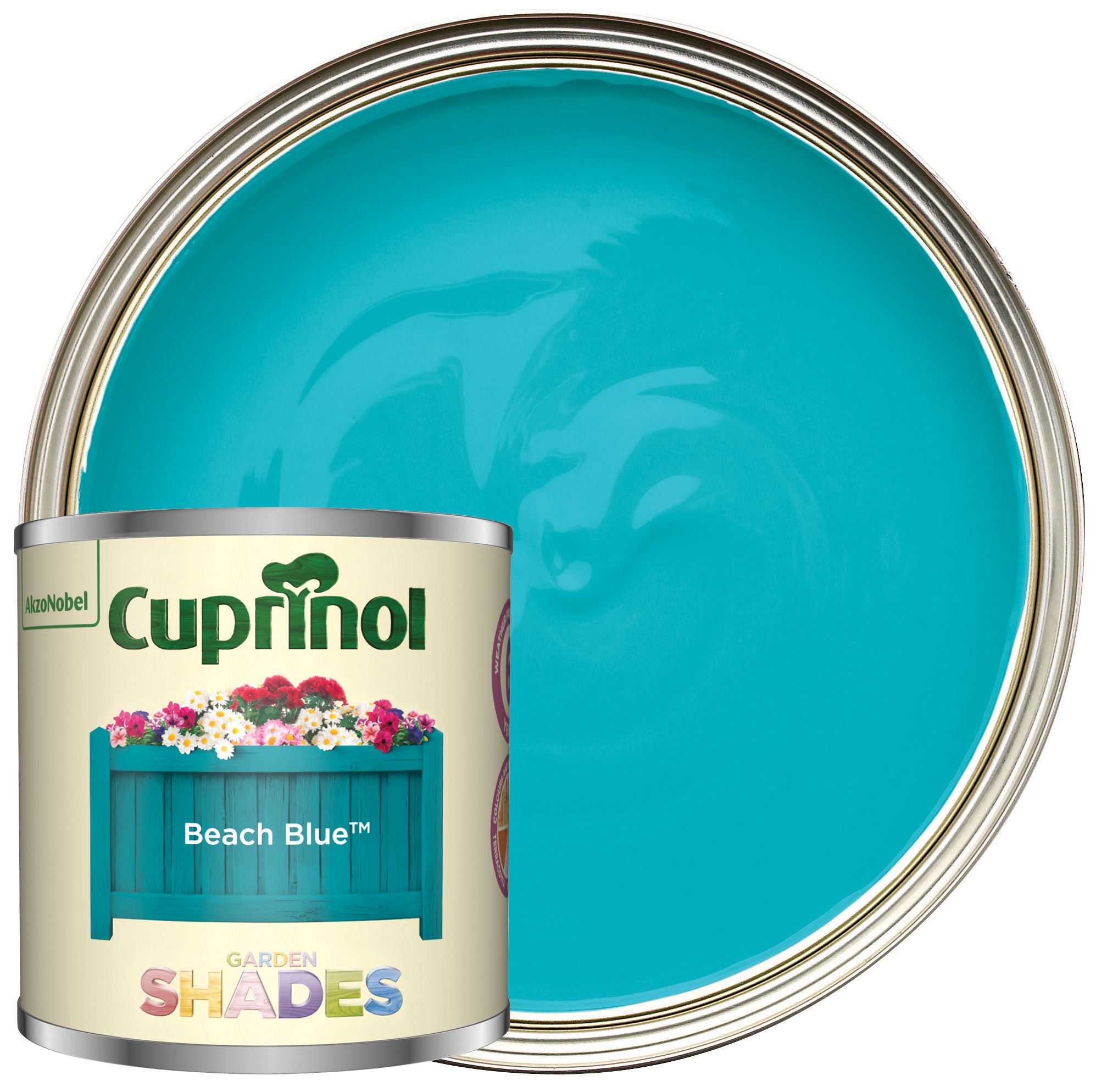 Cuprinol Garden Shades Matt Wood Treatment - Beach Blue - 125ml