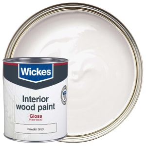 Wickes Quick Dry Gloss Wood & Metal Paint - Powder Grey - 750ml