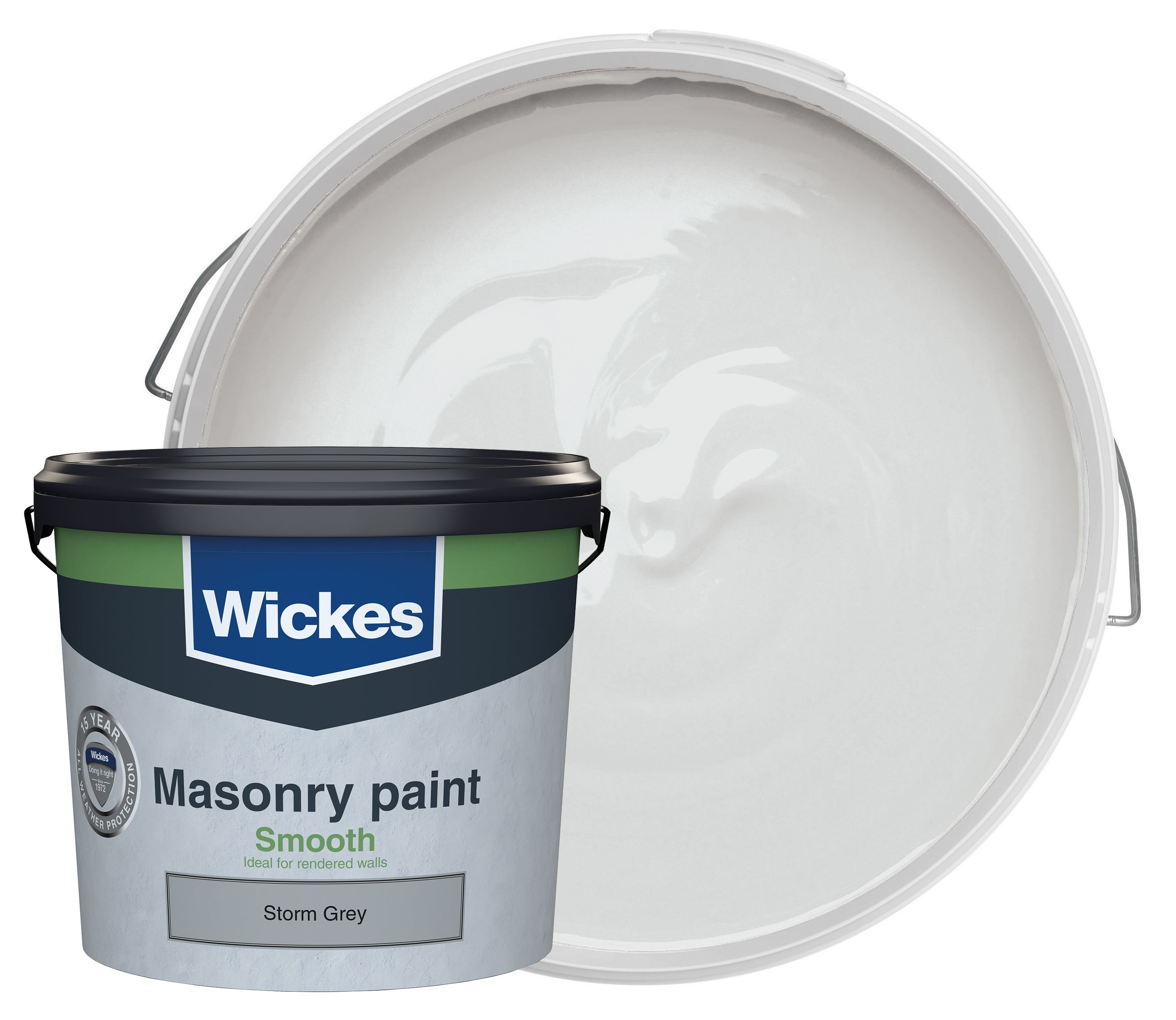 Wickes Smooth Masonry Paint - Storm Grey - 5L