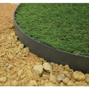Flexible Lawn Edging Strip With 8 Plastic Anchoring Stakes