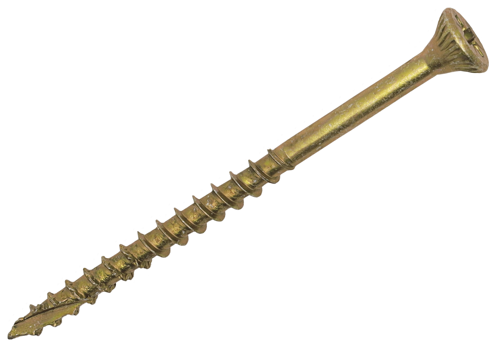 Optimaxx Pz Countersunk Zinc & Yellow Passivated Double Reinforced Woodscrew - 4 X 60mm Pack Of 200