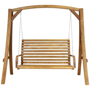 Charles Bentley 3 Seater Wooden Garden Swing Chair