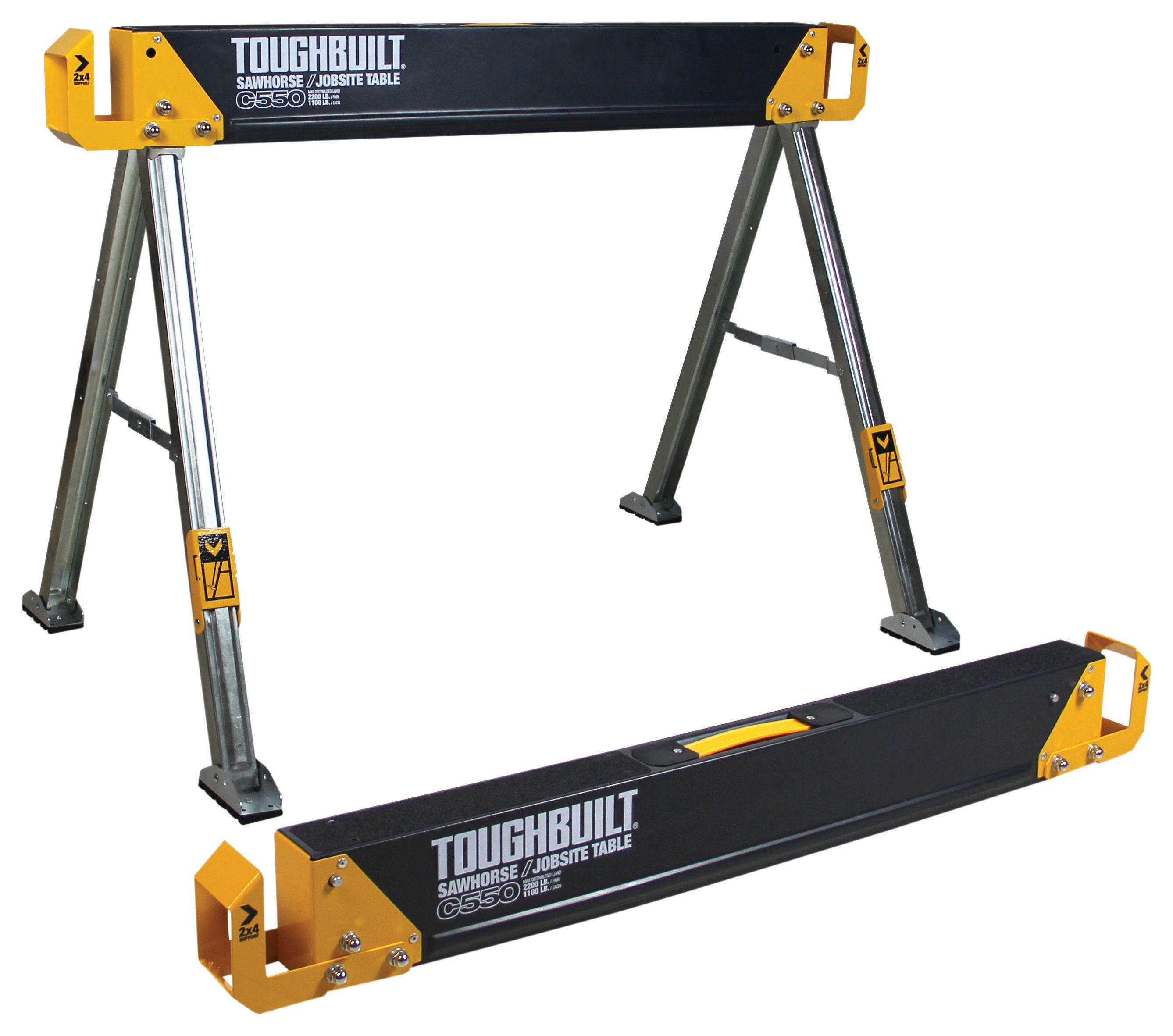 Toughbuilt C550-2 Saw Horse and Jobsite Table Twin Pack