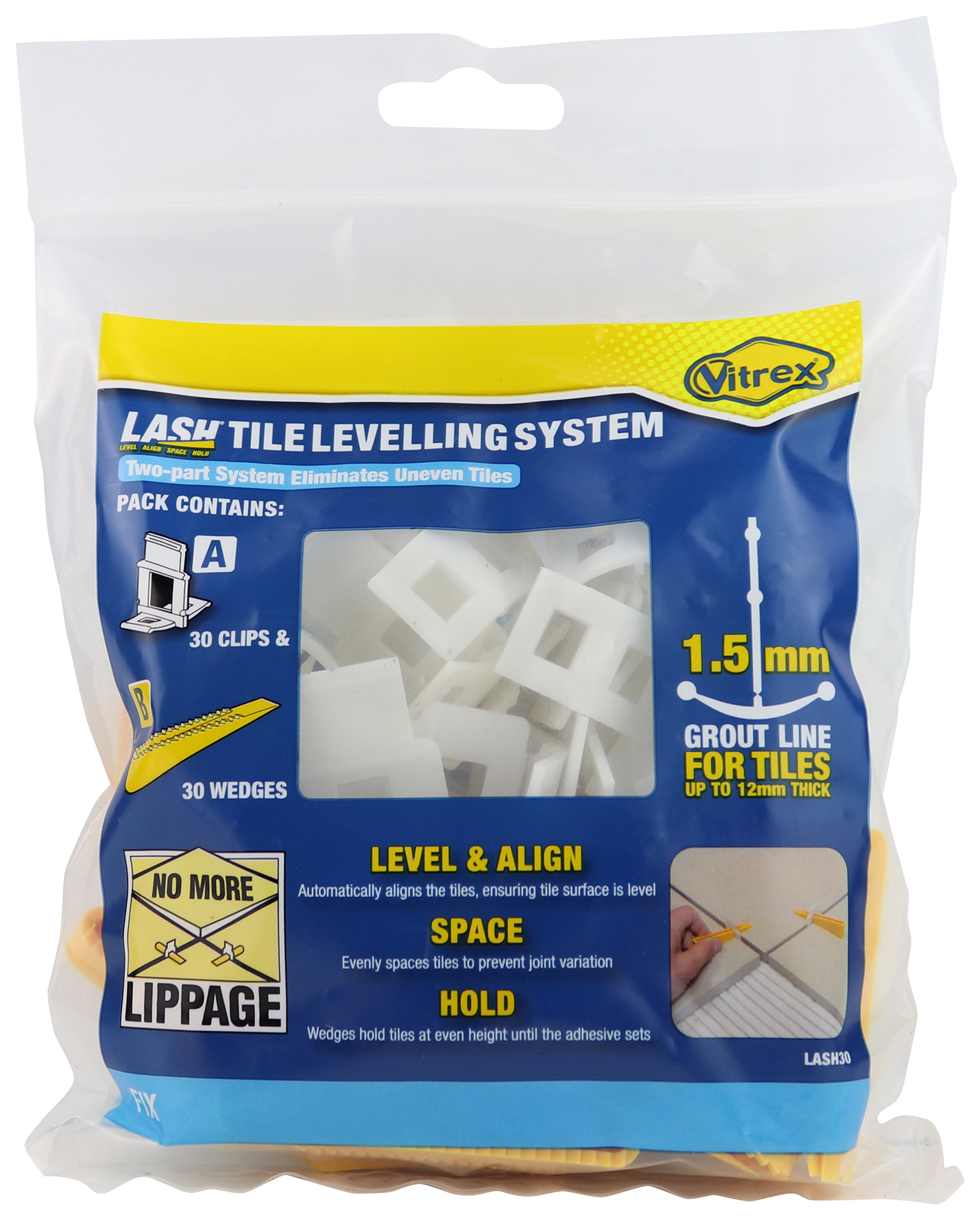 Vitrex LASH Tile Levelling System - Pack of 30