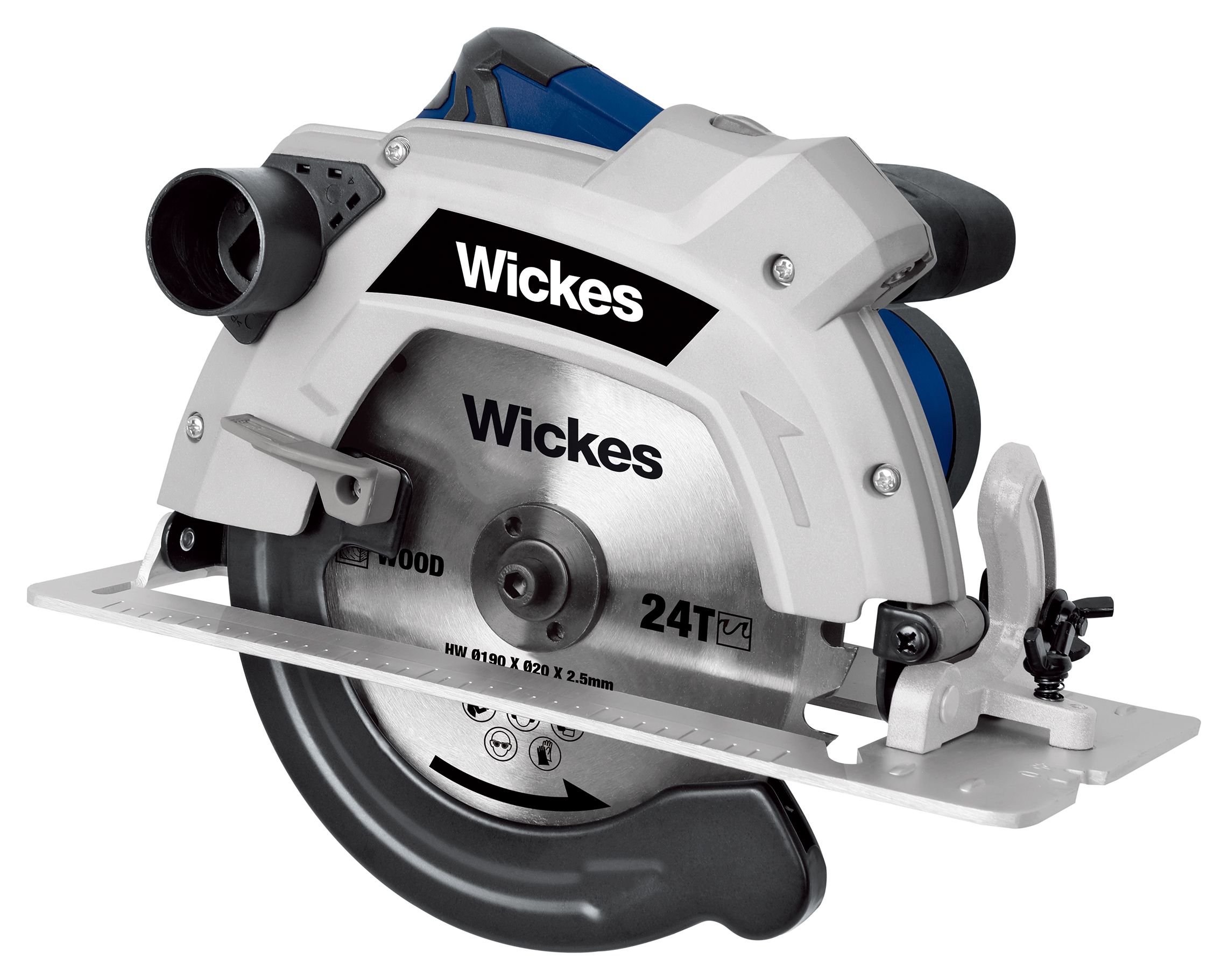 Wickes 190mm Corded Circular Saw with Laser Guide - 1400W