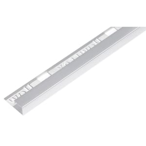 Homelux 12mm Metal Square Silver Tile Trim - 2.44m