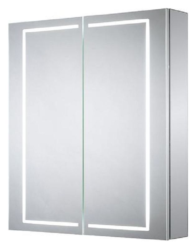 Sensio Adelaide Diffused LED Double Door Bathroom Cabinet - 700 x 600mm
