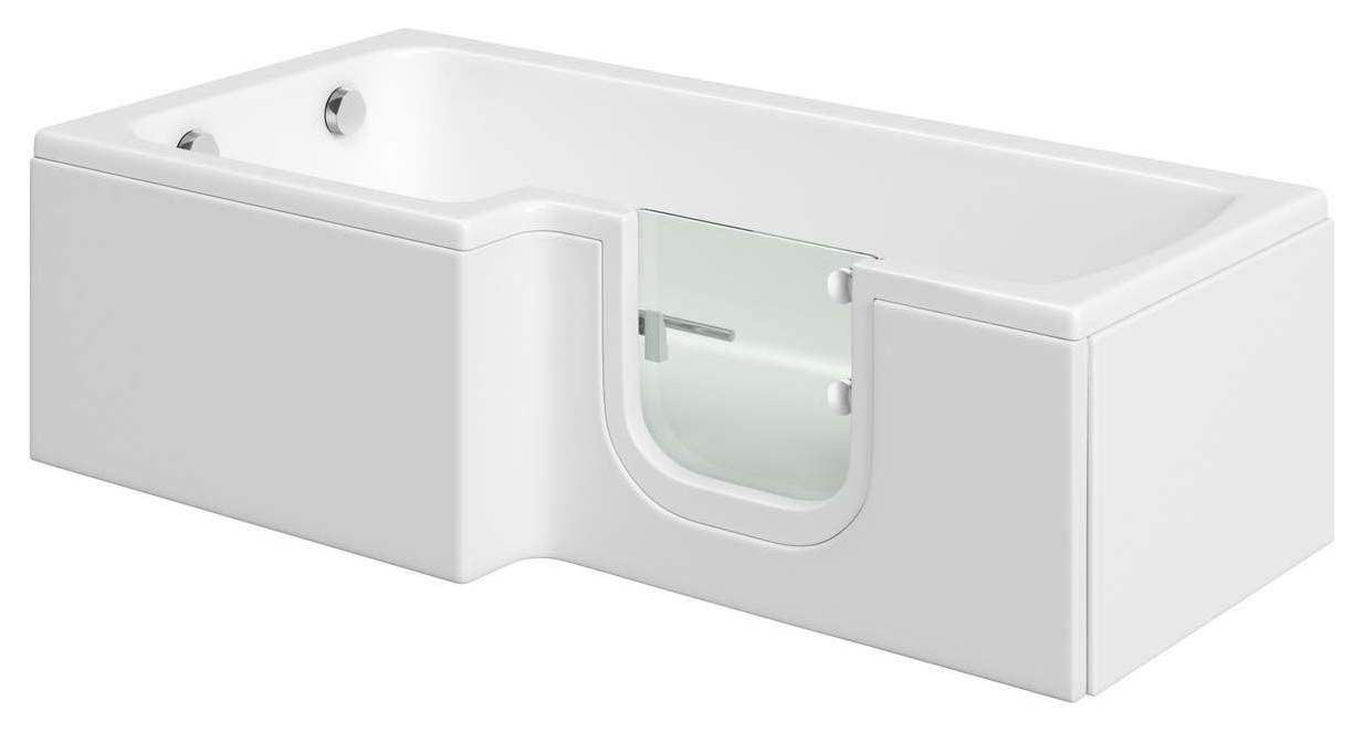 Wickes Solarna L-Shaped Right Hand Easy Access Bath - 1700 x 850mm