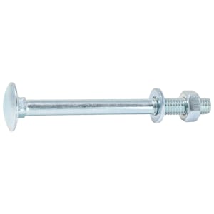 Wickes Carriage Bolt Nut & Washer - M10 X 130mm Pack Of 10