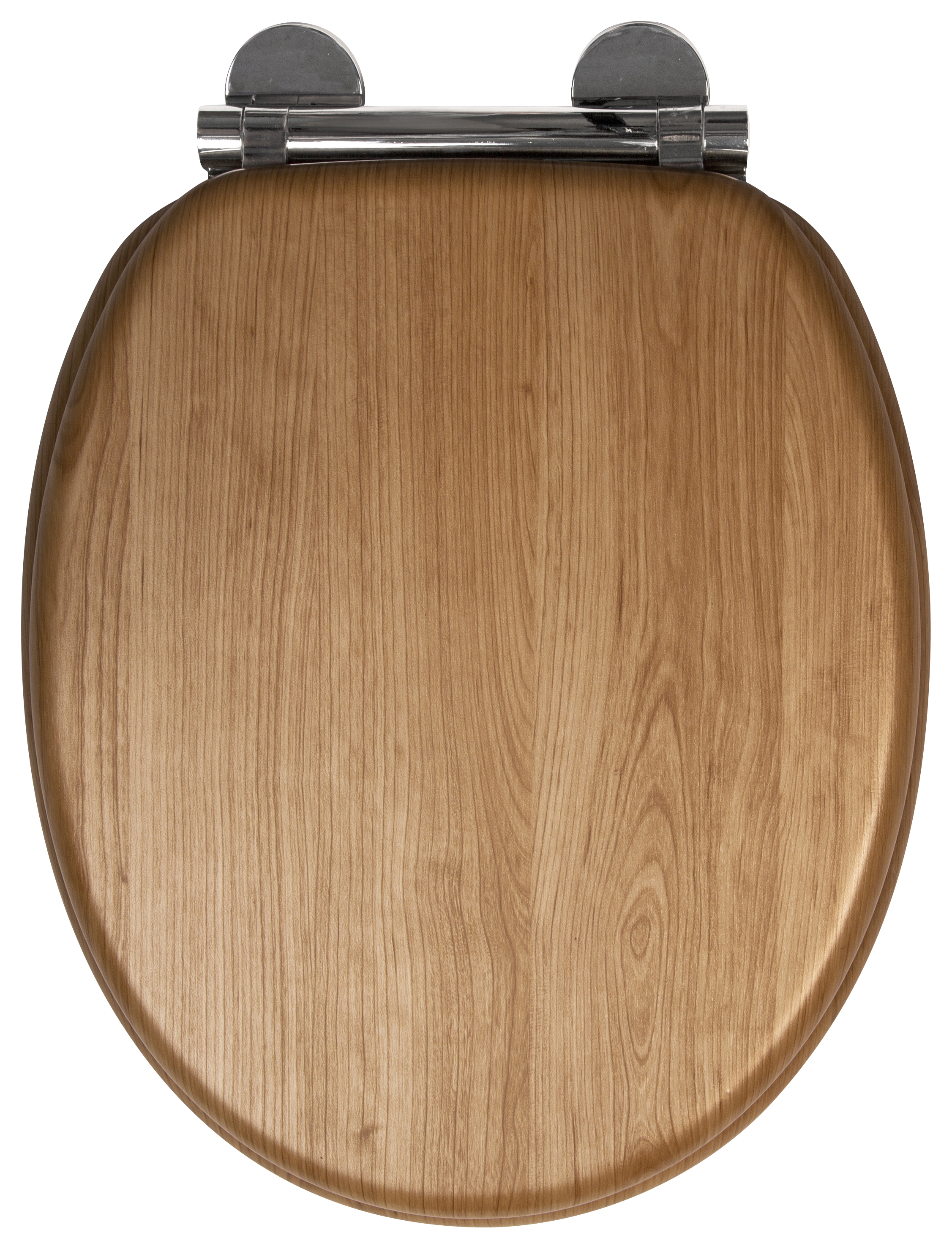Croydex Flexi-Fix Hartley Toilet Seat - Light Oak Effect