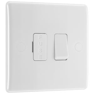 BG Slimline 13A Switched White Fused Connection Unit