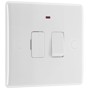 BG Slimline 13A Switched White Fused Connection Unit with Power Indicator