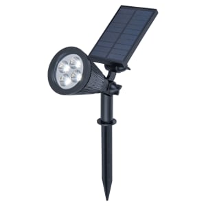 Lutec Solar Superspot LED Outdoor Spike Light with Integrated Solar Panel