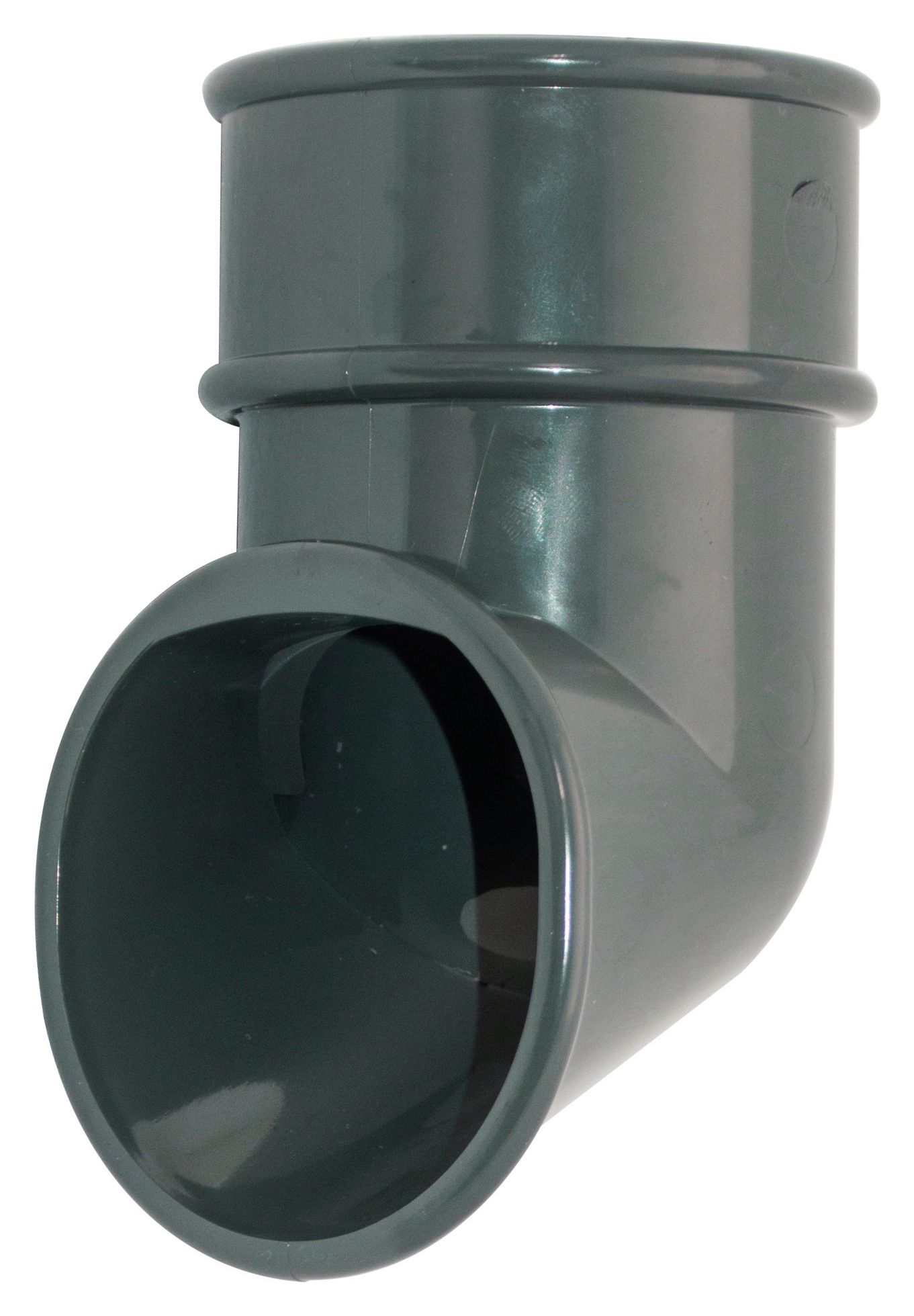 FloPlast 68mm Round Line Downpipe Shoe - Anthracite Grey