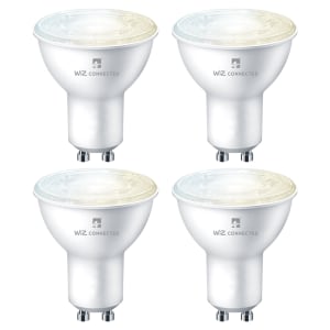 4lite WiZ Connected LED SMART GU10 Light Bulbs - Tuneable White - Pack of 4