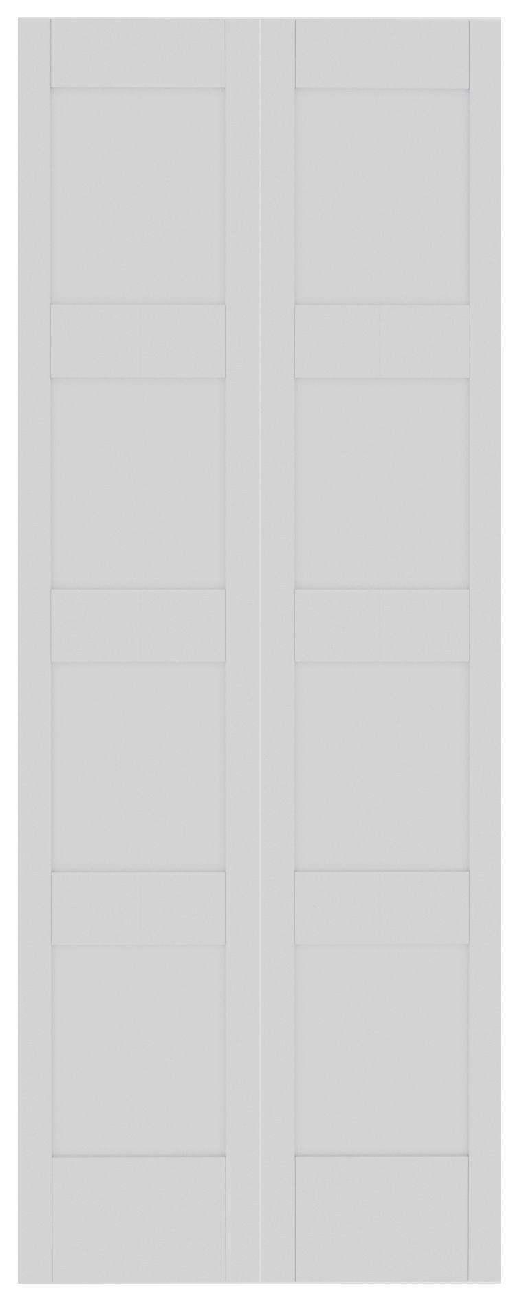 Wickes Marlow 4 Panel Shaker White Primed Solid Core Bi-Fold Door - 1947mm