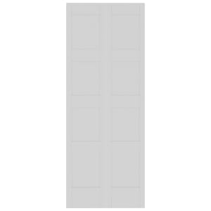 Wickes Marlow 4 Panel Shaker White Primed Solid Core Bi-Fold Door - 1947mm