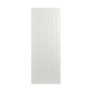 Wickes Geneva Cottage White Primed Solid Core Door - 1981 mm