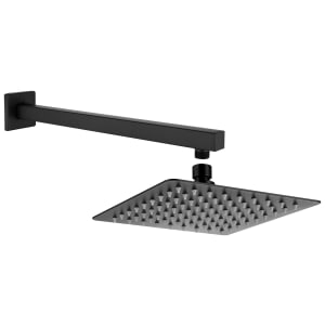 Bristan Black Wall Mounted Square Shower Head & Arm