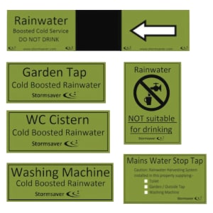 Stormsaver Rainwater Harvesting Identification Label Kit