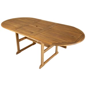 Charles Bentley Acacia Hardwood Oval Extendable Table