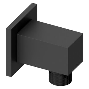 Wickes Square Shower Wall Outlet - Matt Black