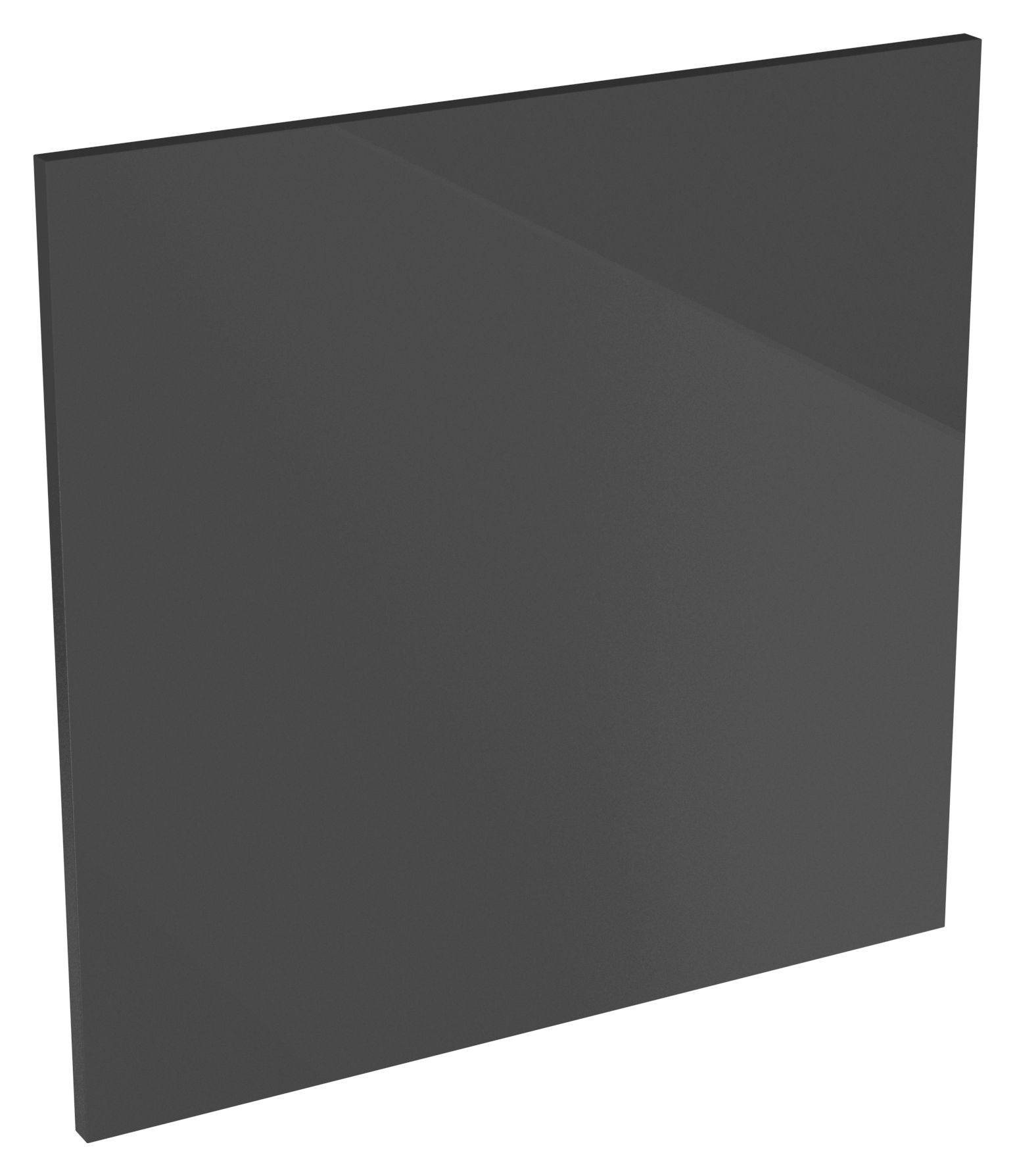 Orlando Dark Grey Gloss Slab Appliance Door (C) - 600 x 584mm