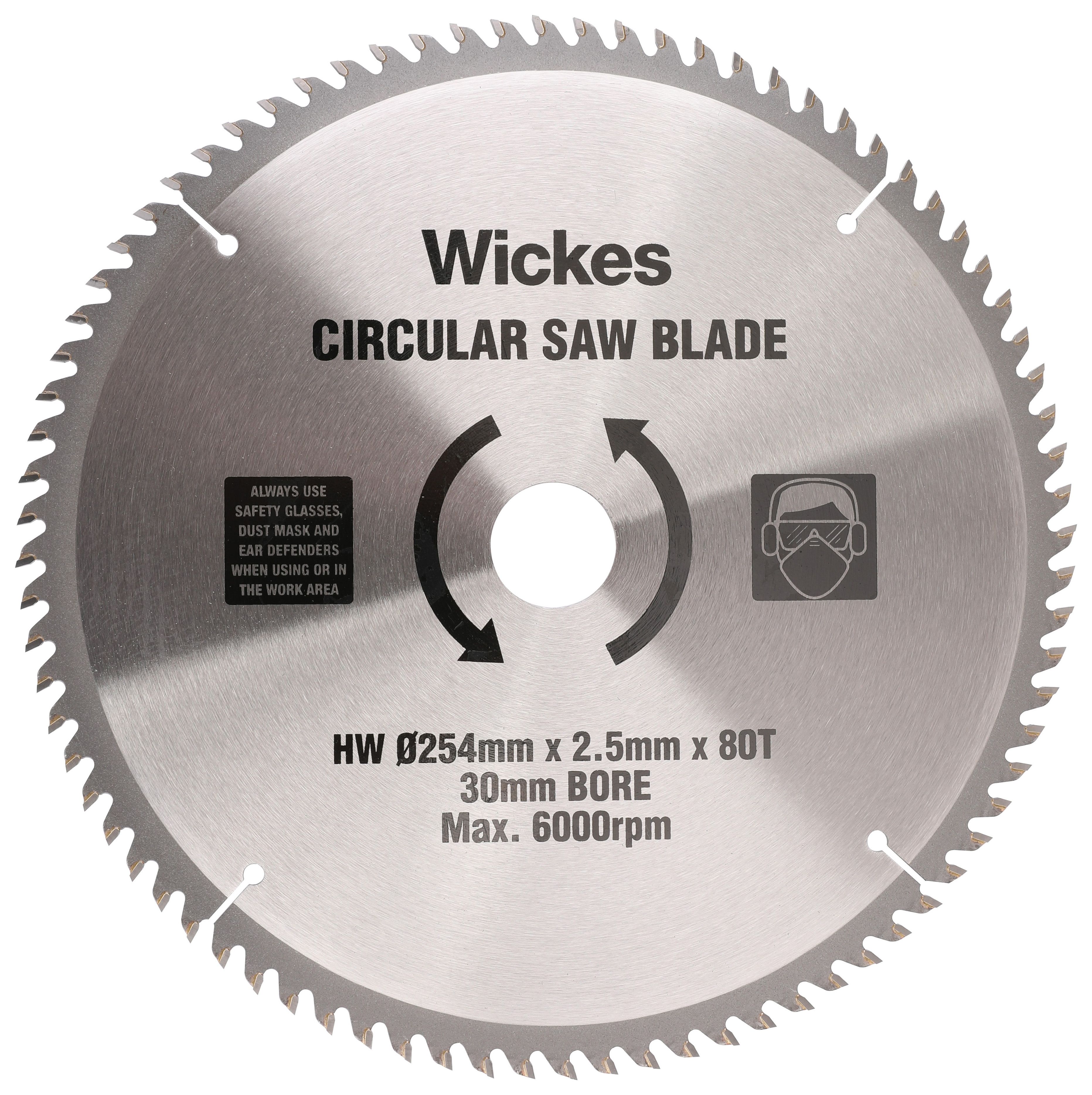Wickes 80 Teeth Tct Circular Saw Blade - 254mm x 30mm