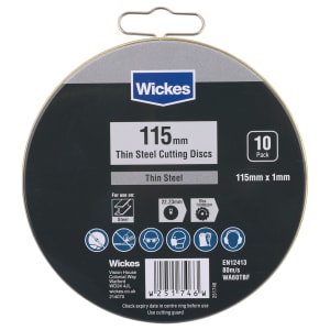Wickes Thin Steel Cutting Discs 115mm - Pack of 10