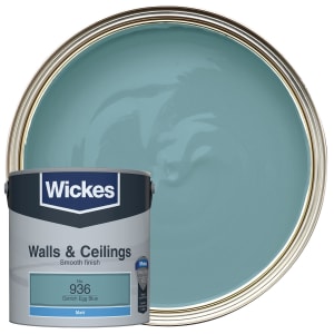 Wickes Vinyl Matt Emulsion Paint - Ostrich Egg Blue No.936 - 2.5L