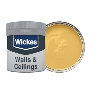 Wickes Vinyl Matt Emulsion Paint Tester Pot - Mustard Yellow No.511 - 50ml