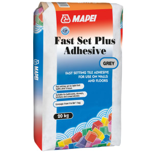 Mapei Fast Set Plus Ceramic & Porcelain Tile Adhesive Grey - 20kg