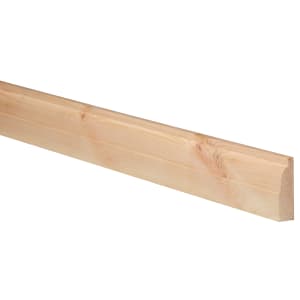 Wickes Ovolo Natural Pine Architrave - 19 x 69mm x 2100mm - Pack of 5