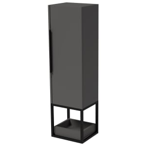 Wickes Rimini Onyx Grey Black Frame Tower Unit - 1250 x 350mm