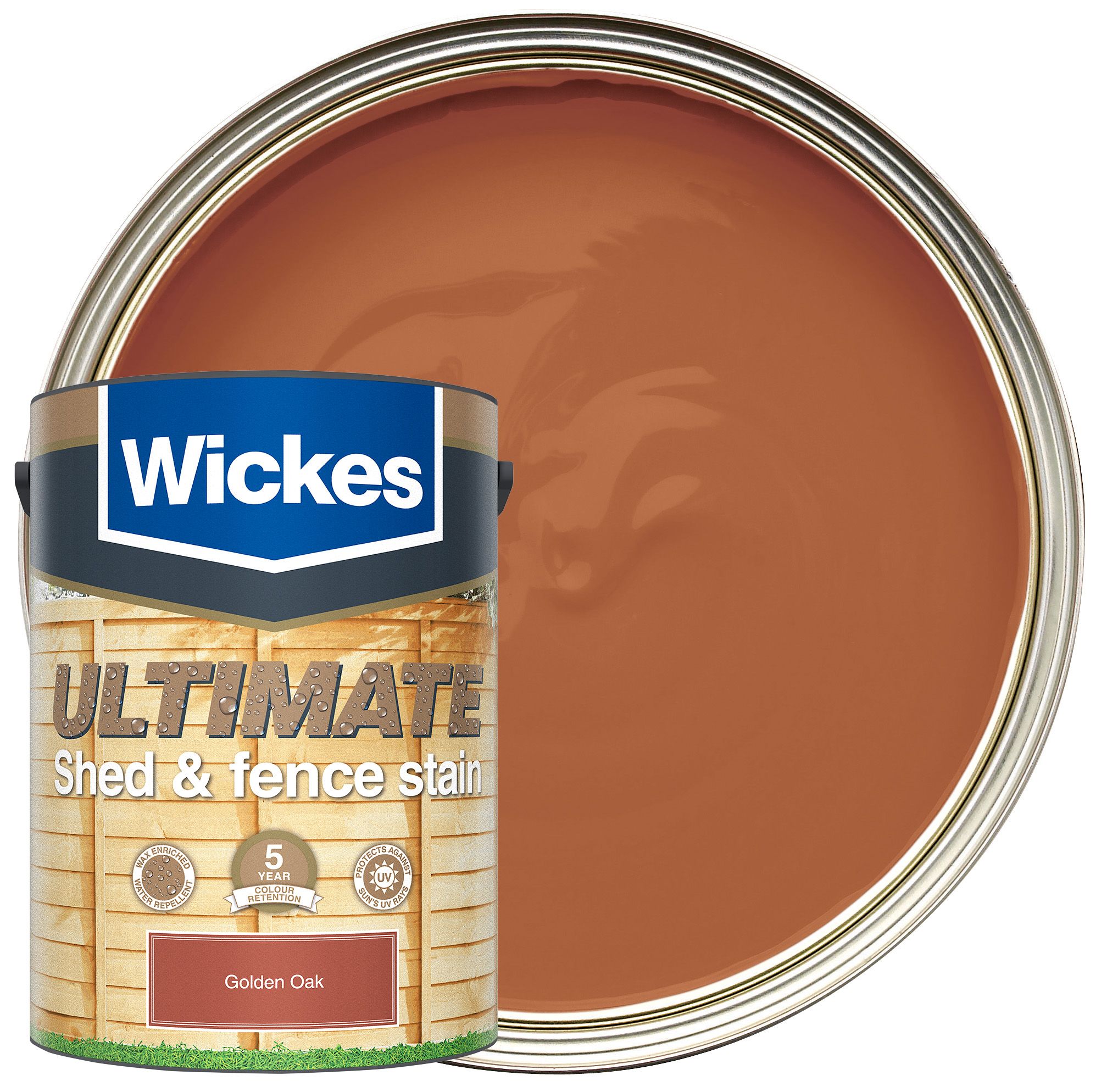 Wickes Ultimate Shed & Fence Stain - Golden Oak - 5L