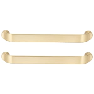Straight Cabinet Handle Satin Brass 140mm - Pack of 2