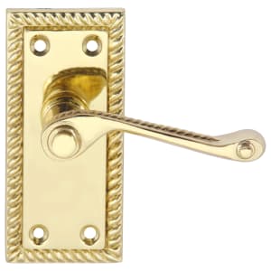 Cheshire Georgian Brass Latch Door Handle - 1 Pair