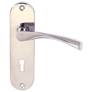 Eden Chrome Lock Door Handle - 1 Pair