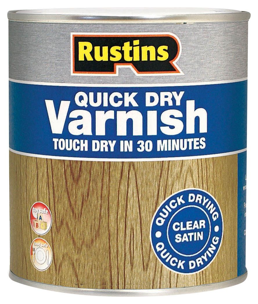 Rustins Quick Dry Varnish - Clear Satin - 1L