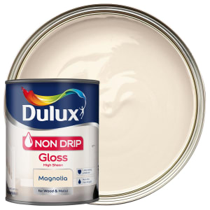 Dulux Non Drip Gloss Paint - Magnolia - 750ml