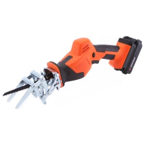 Yard Force 20V Cordless Garden Saw with Multiple Blades, Clamping Jaw, 2.0Ah Lithium-Ion Battery & Charger
