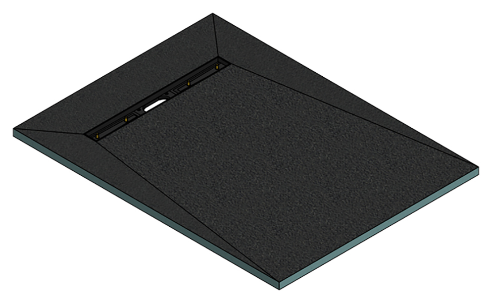 Wickes Linear 30mm Wetroom Shower Tray with 600mm End Drain Level Access - 1200 X 900mm
